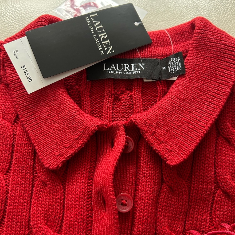 SOLD!! ❤️❤️
Lauren Ralph Lauren short sleeve cable sweater - Picture 6 of 6